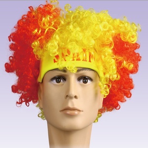 Peluca Afro Sintética para Aficionados a la Selección Española EK 2024, Estilo Rizado y Divertido, Hecha en China - Product Image 4