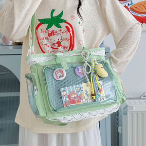 Neue Trendige Kawaii Cosplay Konventionen Transparente Tragetasche Niedliche Anime Display-Tasche mit Spitzenbesatz Plüsch-Charm - Product Image 3