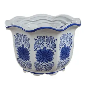China supplier hot selling big ceramic pot hexagonal pots for plants ceramic