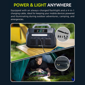 Station d'alimentation portable IEETek 800W pour la vie hors réseau, la vie en camping-car, protection BMS, batterie LiFePO4, énergie de secours à domicile, IEE P800 - Product Image 6