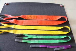 Cinta de Elevação Plana de Poliéster de Alta Resistência, Cinta de Segurança Industrial Macia com Anel Duplo - Product Image 4