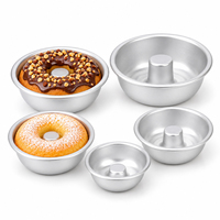 Moule à donuts réutilisable en aluminium, plaque de cuisson pour mini-gâteaux annulaires, moule à pâtisserie à cavité unique pour la cuisine domestique et la boulangerie