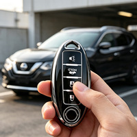 Housse de clé pour Nissan avec porte-clés |   Coque de protection complète en TPU pour clé intelligente Nissan Altima Maxima Rogue Armada