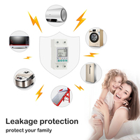 Tuya Smart Life Wifi Smart Energy Meter Pengukur Daya kWh Pelindung Kebocoran Arus Listrik dan Tegangan Lebih/Kurang Bekerja dengan Alexa Smart Home