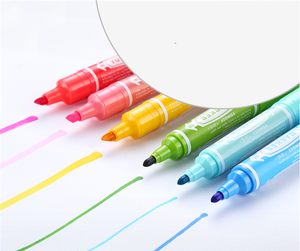 Marqueurs à deux têtes avec pointe de pinceau oblique Étudiant Pop Poster Encre Ajoutée Peinture de couleur En stock - Product Image 6