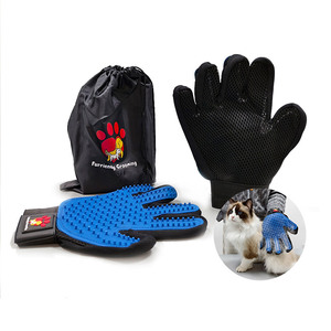Práctico Guante de Silicona 2 en 1 para el Cuidado de Mascotas, Suave, Portátil, para Eliminar el Pelo y Bañar, para Ambas Manos - Product Image 1