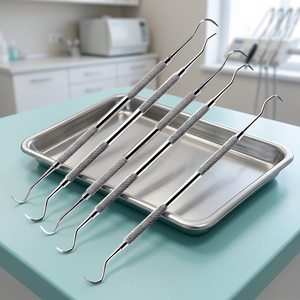 Juego de Raspadores Dentales de 5 Piezas, Instrumentos Manuales de Acero Inoxidable para Limpieza Dental, Certificación CE Profesional - Product Image 3