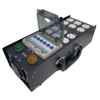 Boîte de distribution d'alimentation portable noire 50A, 6 prises Edison 125V/208V pour événements et scènes