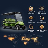 Voitures de golf/buggy à essence 4 temps certifiées CE EEC, en promotion, 6 places, vitesse 45 km/h, autonomie 100-120 km, pneus tout-terrain