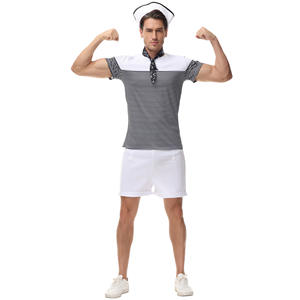 Nueva llegada hombres blanco marinero juego <span class=keywords><strong>de</strong></span> rol traje Casual Simple <span class=keywords><strong>Halloween</strong></span> Cosplay disfraces <span class=keywords><strong>para</strong></span> adultos - Product Image 5