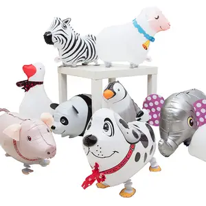 Yeni tasarım çocuk çocuk hediyeler parti hayvan folyo balonlar yürüyüş hayvan balon helyum folyo balonlar hayvan globos