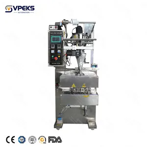 VPEKS VFFS Vertical Powder Packing Machine 4 Sided Seal Flat Pouch Bag Packer Flour Filling Packing Sealing Machine