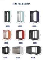 Nouvelle Cabine de Bureau Modulaire Amovible 2026 pour Réunions et Téléphonie, Insonorisée, avec Prise de Courant 110-240V