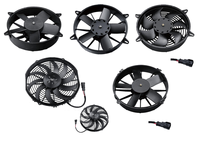 Ventilateur de refroidissement de radiateur moteur universel incurvé noir 16 pouces DC 12V 120W à 10 pales pour pièces automobiles de course