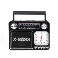 Radio rechargeable à bandes multiples avec poignée, torche, lecteur mp3 et son de haute qualité, 135