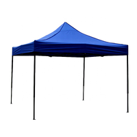 Carpa Plegable Azul para Exteriores de 3x3m con Laterales para Uso en Exposiciones, Impermeable y con Protección UV