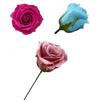 Haute fait à la main tige unique ondulée à volants Rose savon fleur Bouquet tourbillonné Center soie pour mariage anniversaire saint valentin cadeau