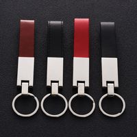 Porte-clés de voiture en cuir avec logo laser, porte-clés pour voiture avec votre propre logo, porte-clés personnalisé avec logo