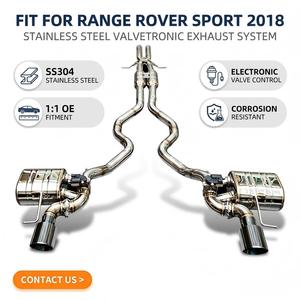 Sistema de Escape Catback con Válvulas de Acero Inoxidable Vortex para Land Rover Range Rover Sport 2018 con Doble Salida en Negro Cromado - Product Image 1