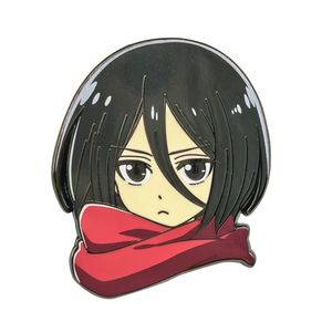 Pin de Metal Cloisonné de 4cm con Diseño Nuevo de Alta Calidad de <span class=keywords><strong>Anime</strong></span>, Titan, Mikasa Ackerman, Eren Jaeger, para Decoración de Mochilas - Product Image 1