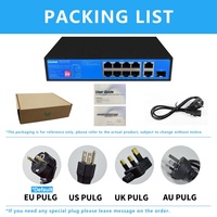 Sistema de videovigilancia gestionado, conmutador Poe de 100m, Ethernet, para HUAWEI, cámara IP, interruptor inteligente AP AI inalámbrico