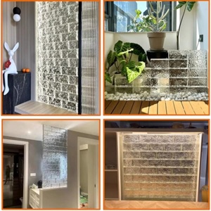 Brique de verre massif de haute qualité, multicolore, transparente, effet cristal, pour mur rideau industriel, chambre et salon - Product Image 5