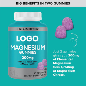 โรงงาน OEM ODM ผลิตและจำหน่าย วิตามินแมกนีเซียมซิเตรตแบบกัมมี่ อาหารเสริมแมกนีเซียมคอมเพล็กซ์ ด้วยแมกนีเซียมซิเตรตเพื่อการช่วยเหลือการนอนหลับ - Product Image 2