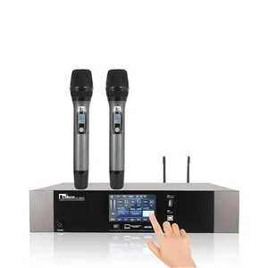 Audio Power Amplifier Blue tooth Wireless Desktop Audio 2 Channel 5.0 Receiver with 2 Microphone for Studio Home Theater