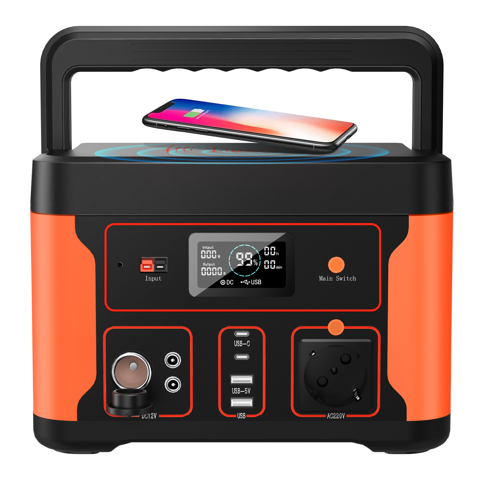 Tiexei склад в Германии, США, быстрая Прямая доставка, 600 Вт 512WH 160Ah, многофункциональные внешние аккумуляторы, портативная электростанция