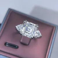 Bague de mariage MuShan en argent sterling 925 avec diamant Moissanite 5 carats, couleur D, niveau VVS1, certifiée GRA