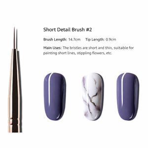 Ensemble de pinceaux à ongles avec manche en bois, poils en nylon denses, forme ovale, qualité salon, pour la coloration du vernis gel et la peinture d'art sur les ongles - Product Image 3