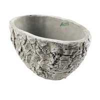 Ventes en gros de pots et jardinières ovales en ciment décoratifs de haute qualité, écologiques, faits à la main, multicolores pour le jardin