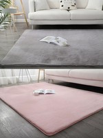 Tapis moderne ultra-doux en fausse fourrure de lapin, fabriqué à la machine, à poils longs, antidérapant, lavable, pour salon