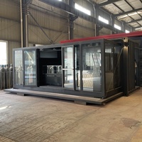 Contenedor Expandible de 20 pies, Bar Modular Prefabricado, Quiosco Móvil, Puesto de Comida para Mercado Nocturno y Negocios Callejeros