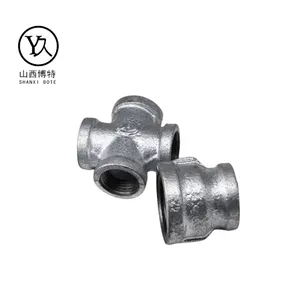 90 Degree Reducing Elbows Ferrule Straight Malleable Cast Iron Fitting Pipe Fitting Reducing cross female threaded pipe fitting