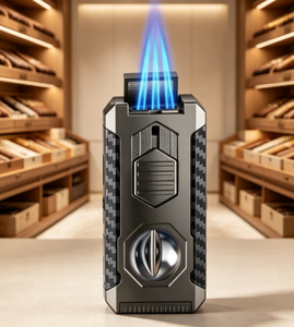Table Top <b>Cigar</b> <b>Lighter</b> with Cutter Torch Flame <b>Cigar</b> <b>Lighter</b> Custom Logo <b>Cigar</b> Accessories - Product Image 1