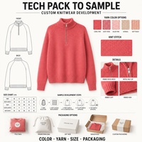 Pull Basique en Maille Décontracté pour Femme, à Fermeture Éclair, Col Rabattu, Manches Longues, Couleur Unie, Tendance Hiver