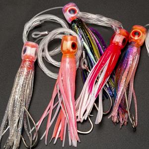 Gran juego 4,5 pulgadas 20g curricán pesca calamar señuelo pulpo faldas atún señuelo <span class=keywords><strong>de</strong></span> pesca para agua salada - Product Image 6