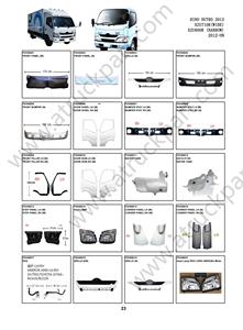 ไฟหน้าขวา (แบบกว้าง) พร้อมมอเตอร์ สำหรับรถบรรทุกฮีโน่ 300 ดูโทร ปี 2012 รุ่น <span class=keywords><strong>XZU600R</strong></span> แบบแคบ อะไหล่แท้ - Product Image 3