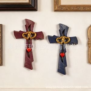 Ornement mural en résine en forme de cœur, 25 cm, violet-rouge, décoration artistique pour la maison, cadeau - Product Image 3
