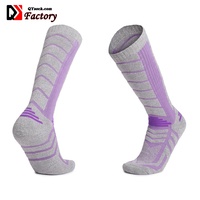 Chaussettes de ski montantes pour hommes, épaisses et matelassées en tissu éponge, avec technologie Coolmax, pour la randonnée, vente en gros