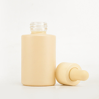 Flacon compte-gouttes en verre silex de 30 ml, jaune pâle brillant, pour huile en spray