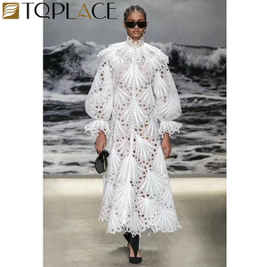 Tela de Encaje Bordado de Color Azul, Encaje Africano Guipur, Tela de Encaje Nigeriana para Vestidos de Mujer - Product Image 2