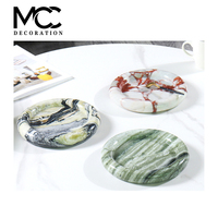 Assiette de fruits ronde en marbre naturel moderne Collection de maison conçue en usine personnalisable Onyx poli étanche pour villas