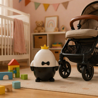 Berceau Électrique USB pour Bébé avec Musique Bluetooth, Capteur de Pleurs et Fonction Balançoire pour Poussette, Landau et Petite Berceuse