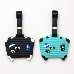 Etichetta per Bagagli OEM Personalizzata con Logo, Adesivo per Valigia da Viaggio, Ciondolo Portachiavi a Forma di Cartone Animato, Regalo all'Ingrosso - Product Image 1