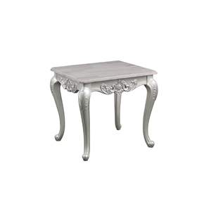 DB Melrose Table d'appoint de style traditionnel Meubles de salon en bois finition argentée - Product Image 2