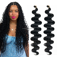 Extensions de cheveux en vrac ondulés à bas prix pour tresses au crochet, mélange de cheveux 100g style bohème