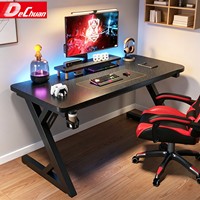 Bureau de jeu Z-Leg avec plateau en bois de 25 mm d'épaisseur et éclairage RGB sur les bords