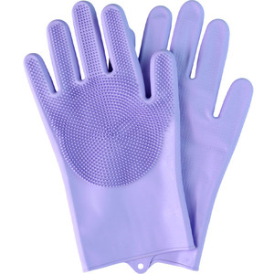 Guantes de Baño para Mascotas Liuhui, Guantes de Plástico Azules para Masaje de Perros y Gatos, Limpieza y Eliminación de Pelo - Product Image 2